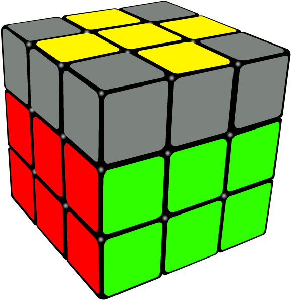 Yellow Cross On The Top Of The Rubix &nbsp - Rubiks Cube First Layer (600x600)