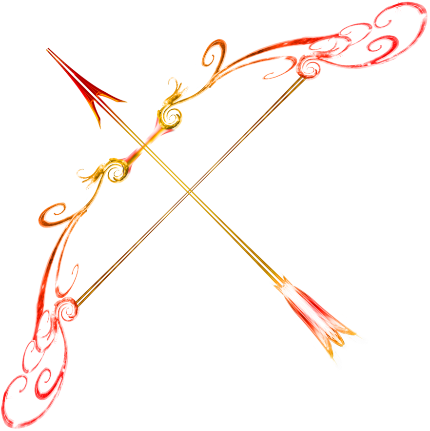 Free Cupid Bow And Arrow Set - Bow And Arrow Drawing (894x894)