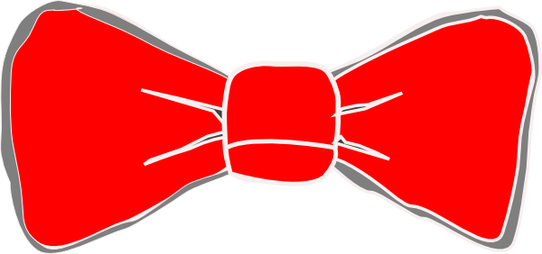 Bow Tie Clipart Red - Red Bow Clipart Png (600x282)