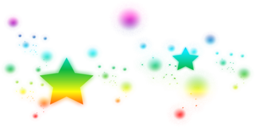 Fairy Dust - Renkli Süs Png (500x250)