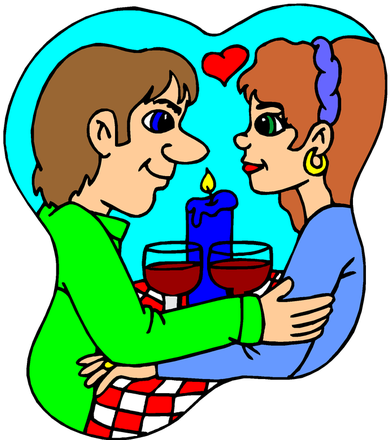 Valentine's Day Free Clip Art - Romanticism (400x452)