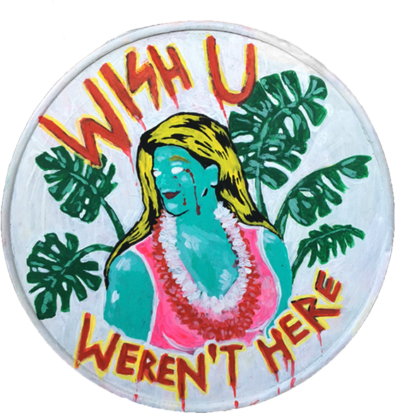 Wish U Weren't Here - Badge (742x776)