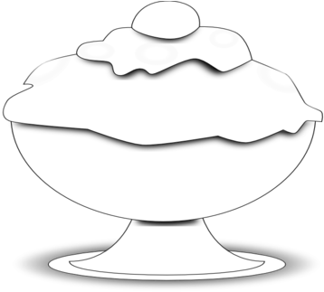 Coloring Trend Thumbnail Size Rainbow Ice Cream Food - Line Art (400x322)