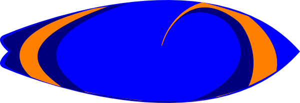 Surfboard Clipart Blue - Surfboard Clipart Blue (600x207)