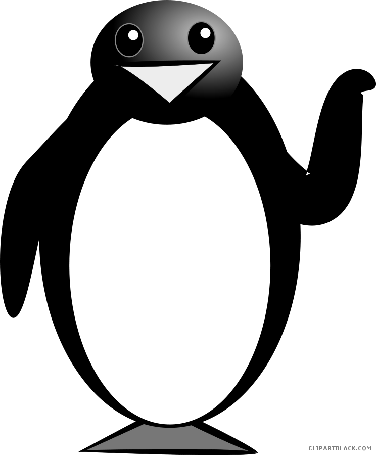 Penguin Quality Animal Free Black White Clipart Images - Penguinanimation (744x900)