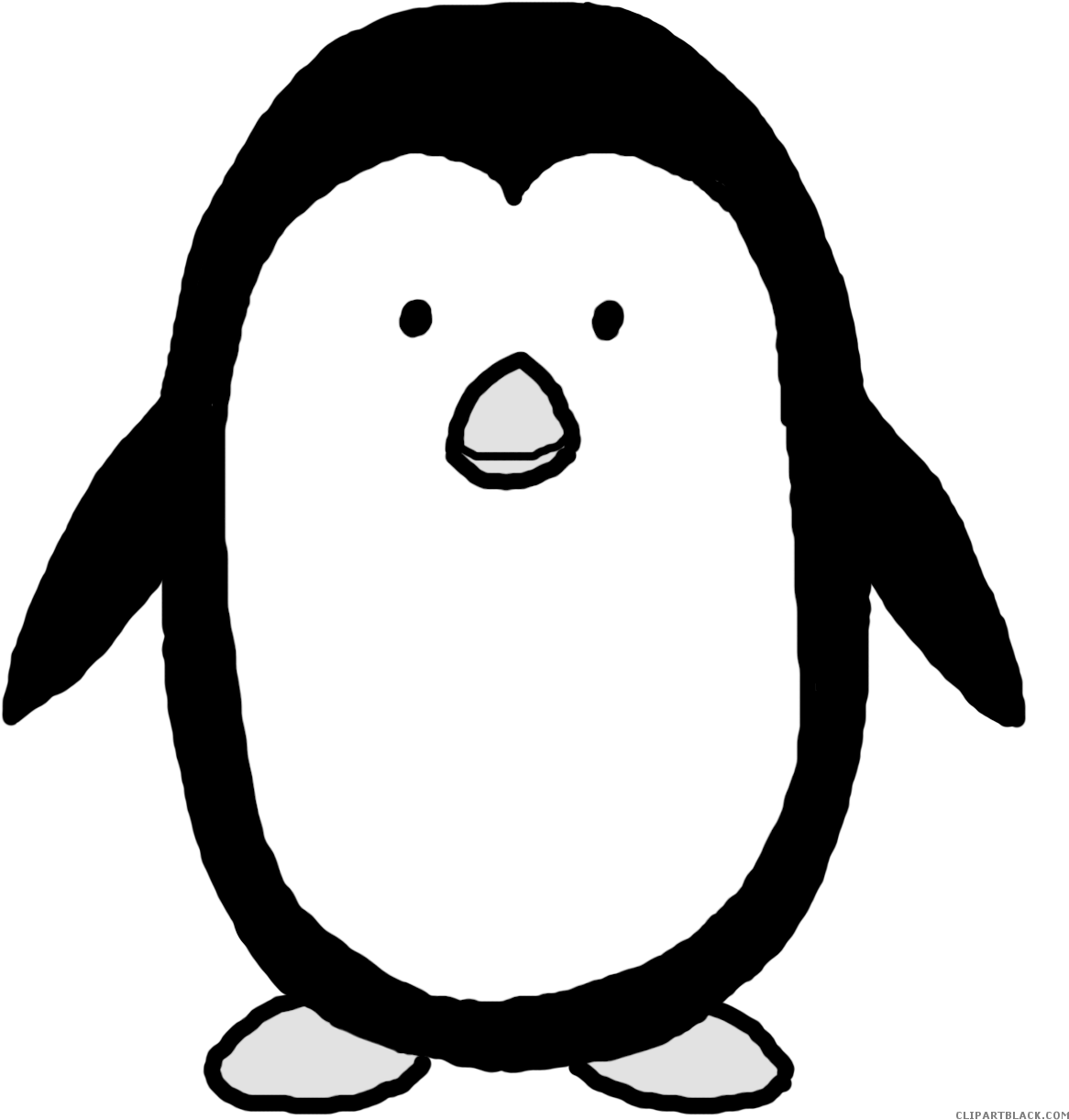 Penguin Quality Animal Free Black White Clipart Images - Kids Drawing Of A Penguin (1250x1250)