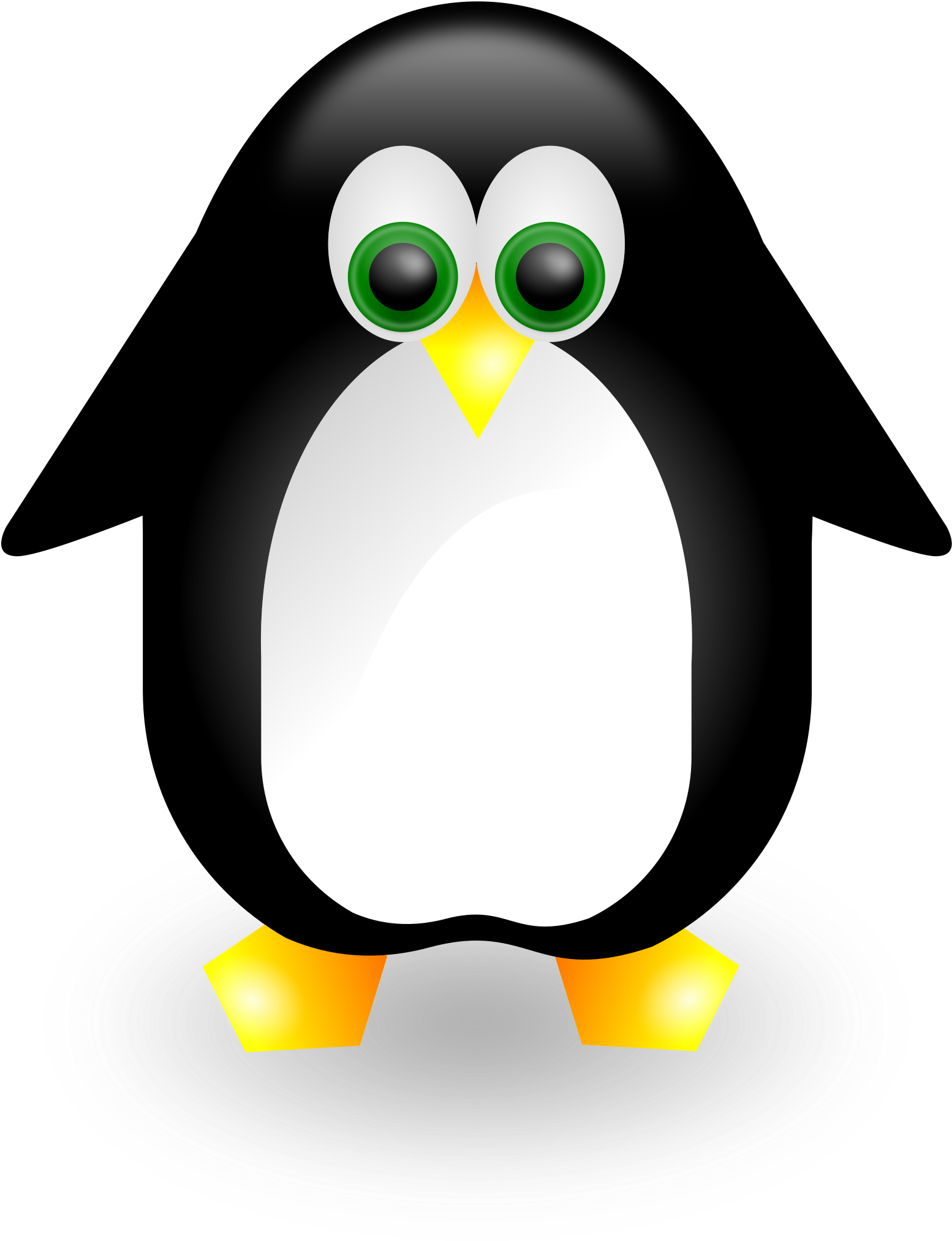 Penguin Bclipart - Vector Con Chim Canh Cut (1768x2500)