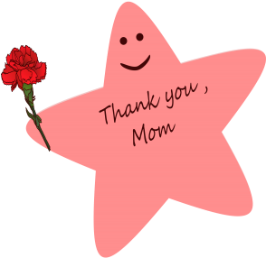 Star Pink Mothers Day Clipart Png Images - Mother's Day (400x333)