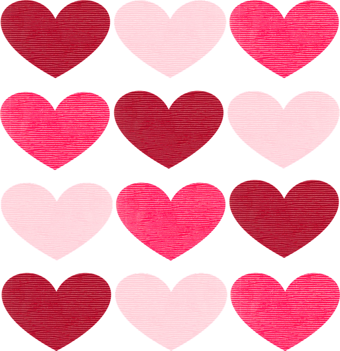 Valentine, Valentine's Day, Hearts, Fabric, Pink, Pale - Dia De San Valentin Corazones (697x720)