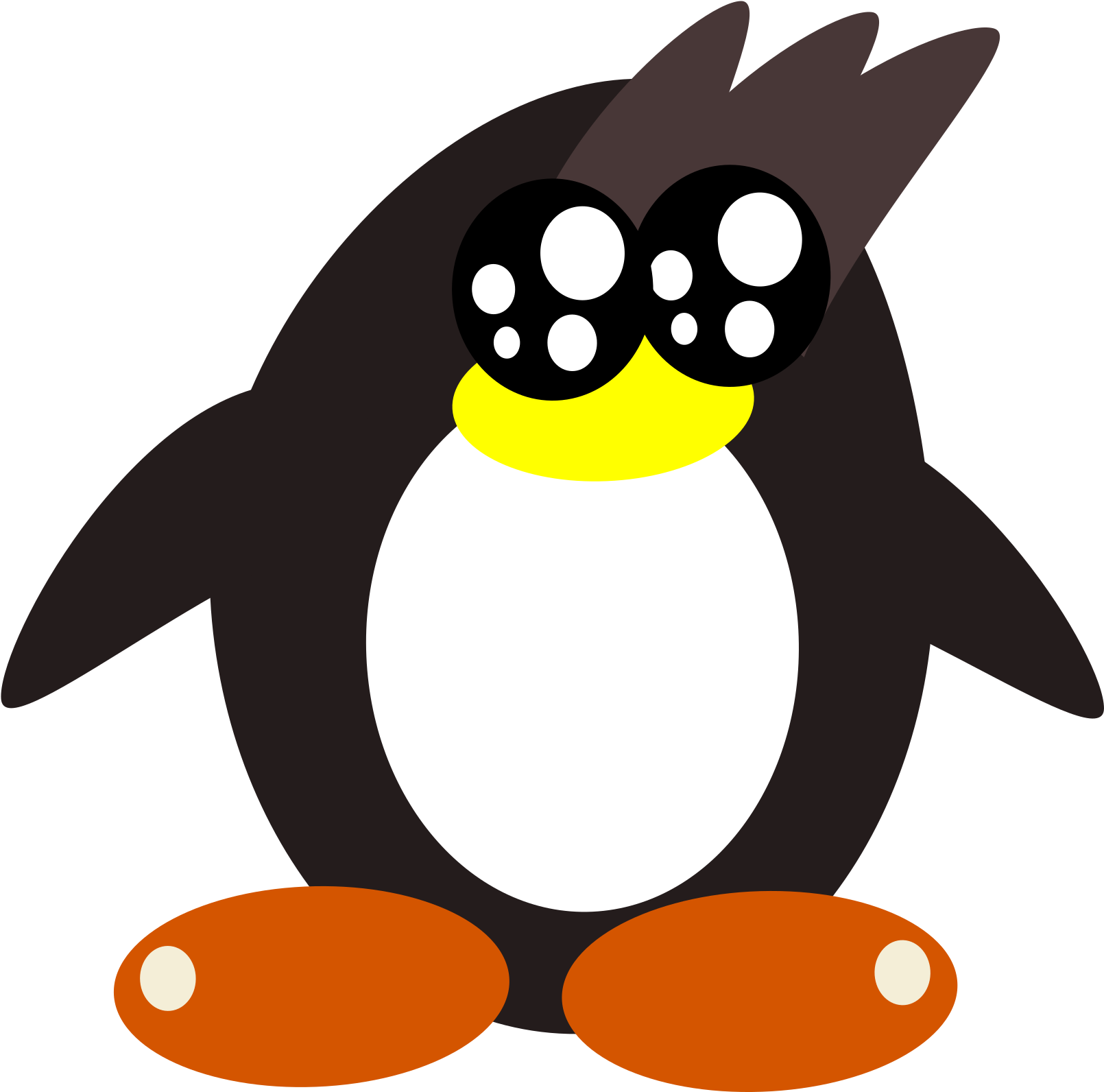 Penguin Remasterd Bclipart - Custom Cartoon Penguin Shower Curtain (1768x2500)