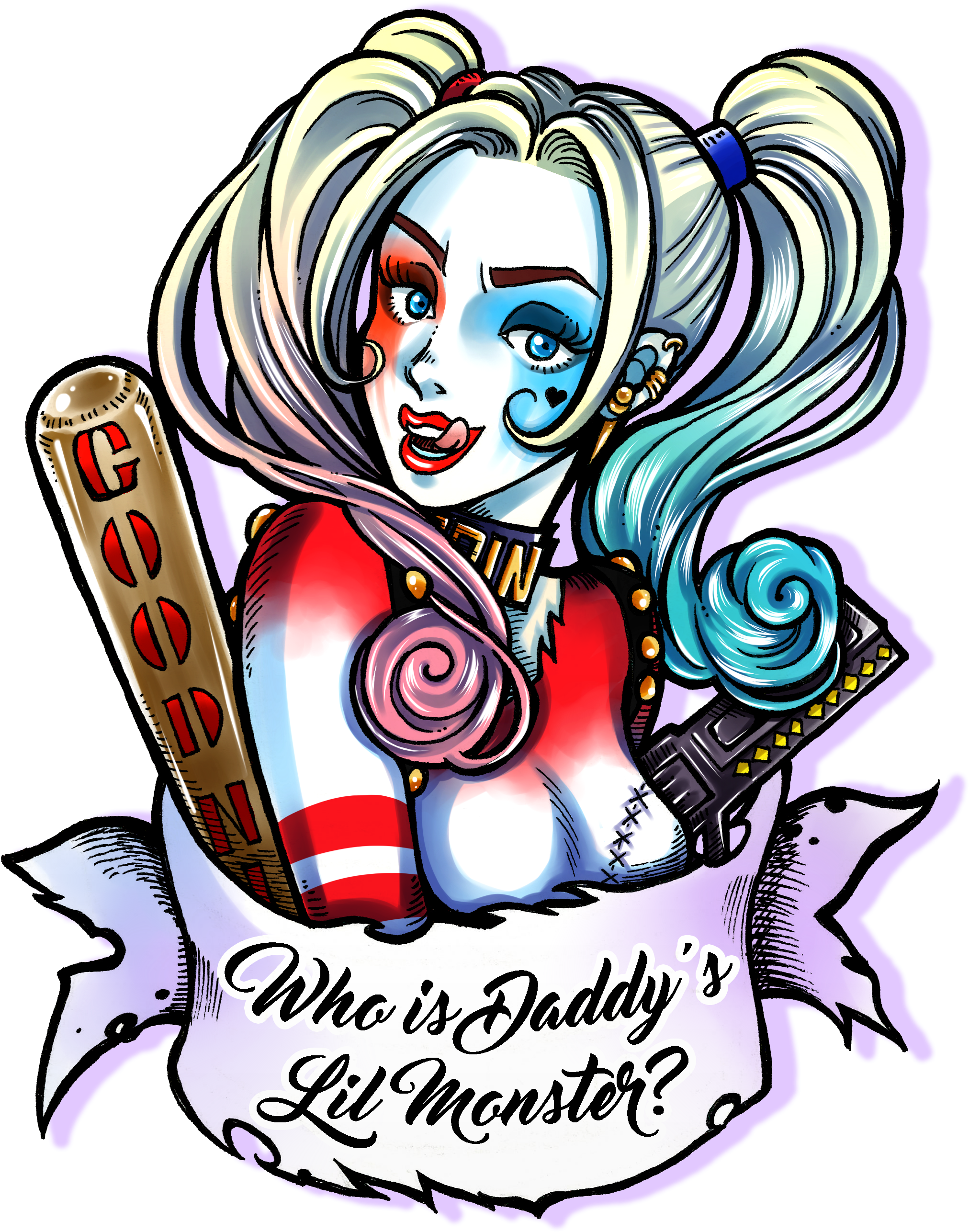 Disegni Harley Quinn Facili (2347x2900)