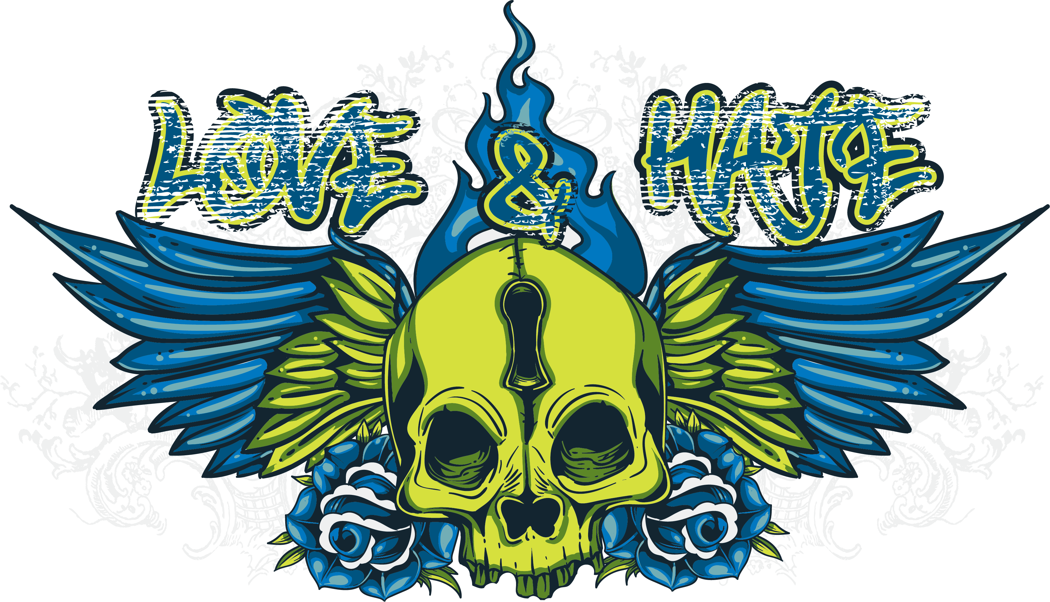 T-shirt U9ab7u9ac5 Skull Printing Clip Art - T-shirt U9ab7u9ac5 Skull Printing Clip Art (3394x1945)