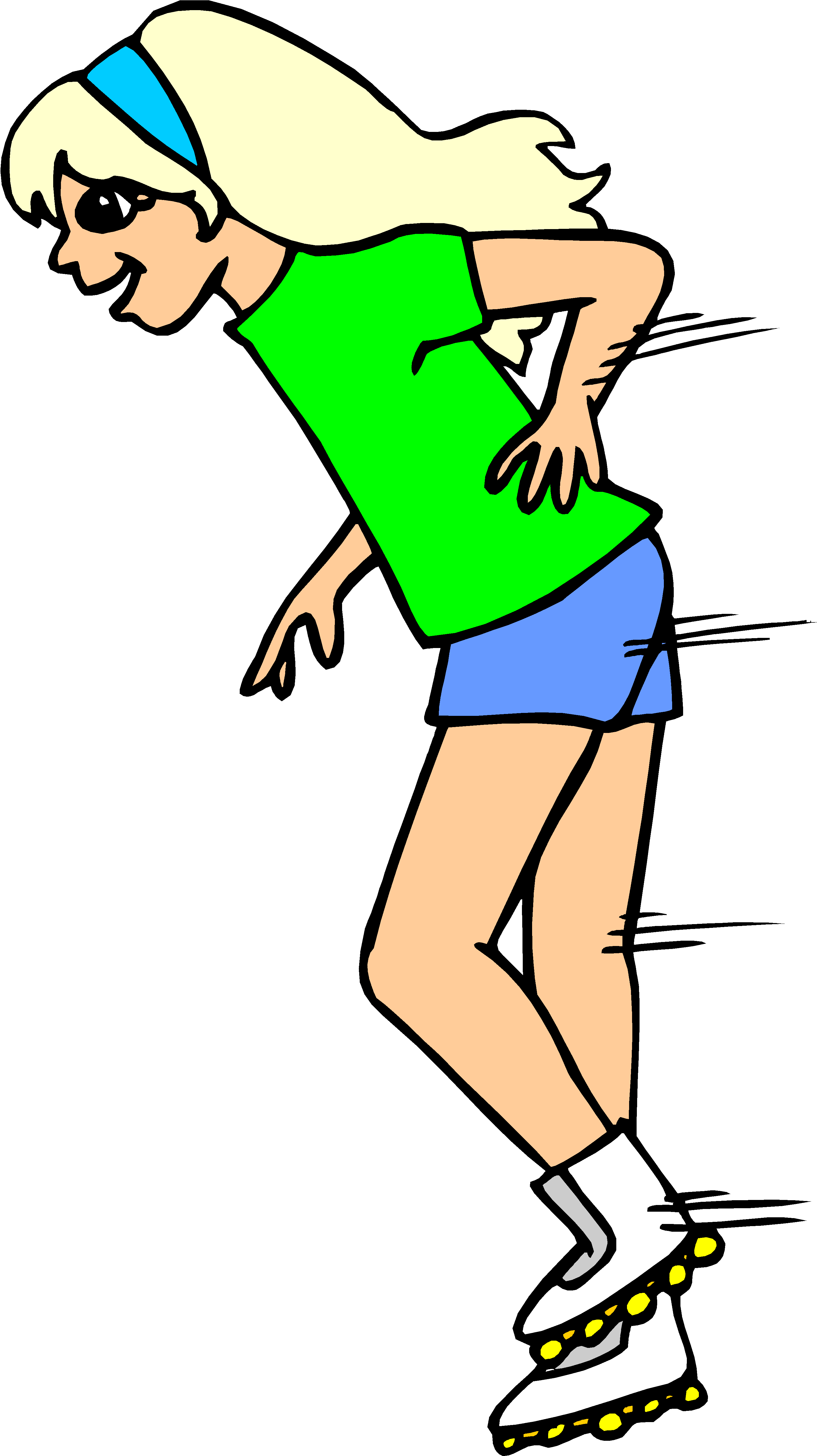 Action = Girl Rolls Left - Cartoon (3225x5891)