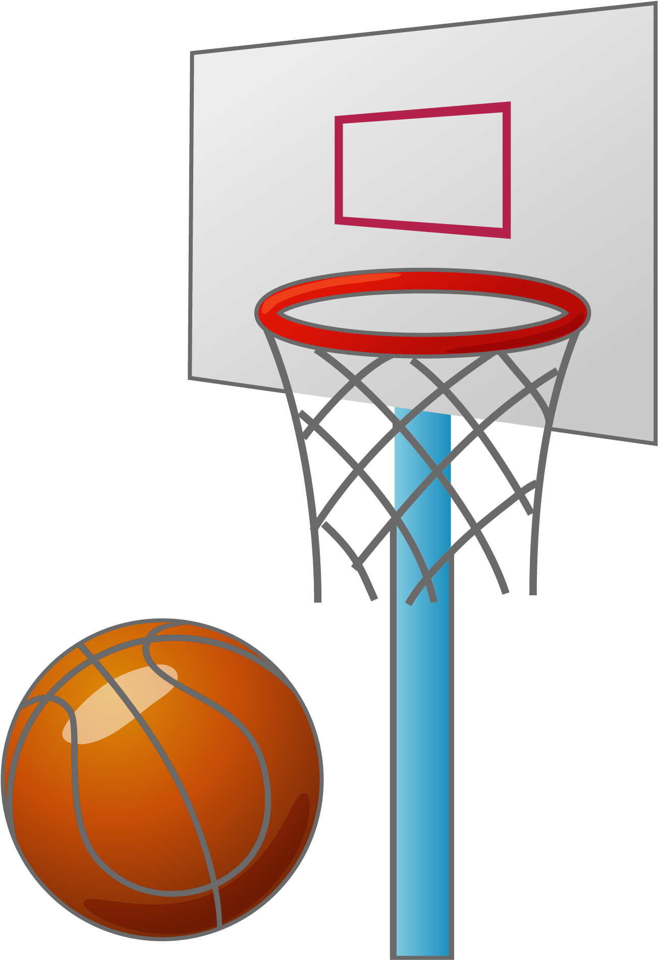 Cartoon Basketball Backboard Basketball Court - Cartoon Basketball Hoop Png (2083x2083)
