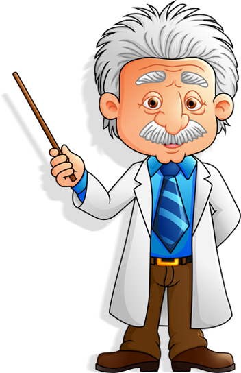 Einstein - Cartoon Instin Teacher Png (352x544)