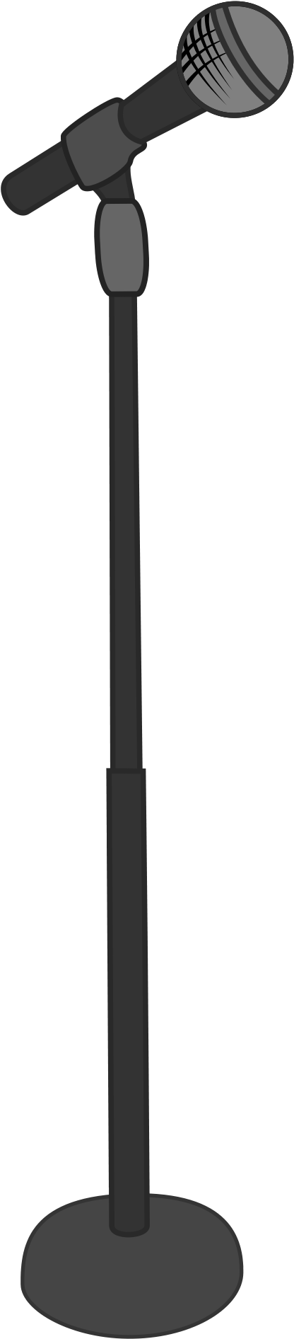 Images For Cartoon Microphone Stand - Microphone With Stand Clipart (480x1918)