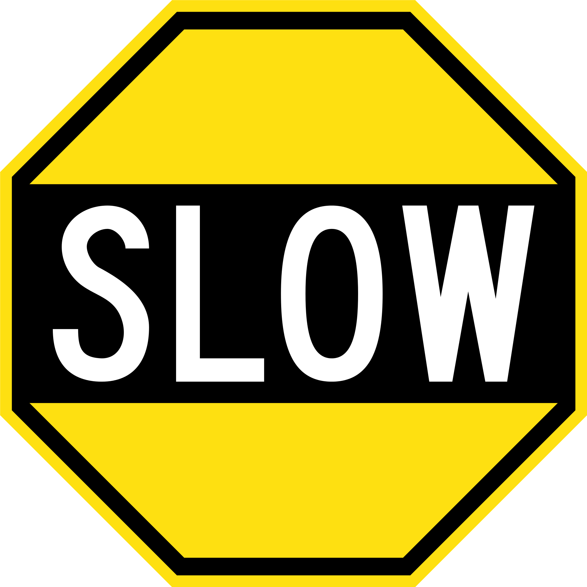 Open - Slow Down Sign Clip Art (2000x2000)