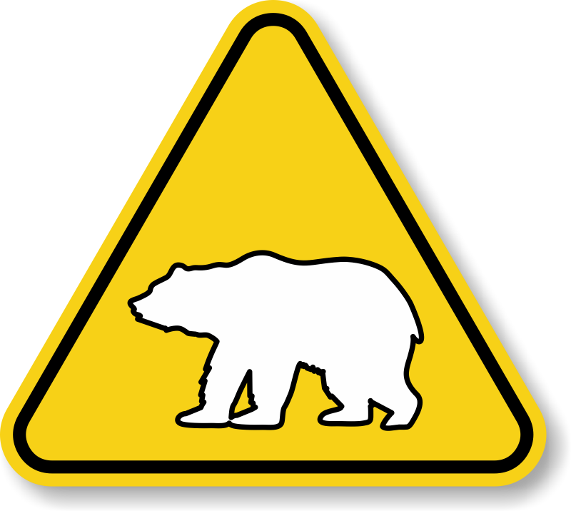 Polar Bear Crossing Symbol Sign - Polar Bear Crossing Sign (800x716)