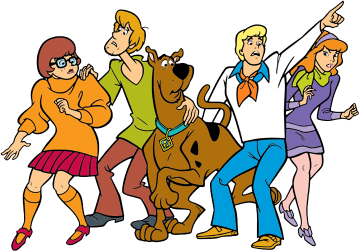 Scooby Doo Mystery Machine Scooby Doo, Velma, Daphne, - Scooby Doo Cast Cartoon (726x509)