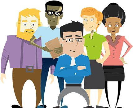 Remote Quality Bookkeeping Logo Of Team In Color - Illustration (435x356)