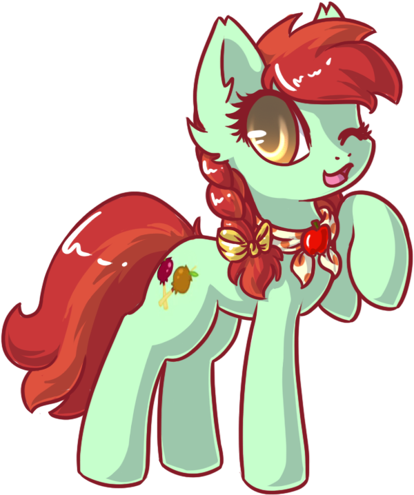 Candy Apples By Sapphfyr - Cartoon (628x741)