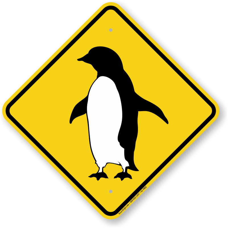 Zoom, Price, Buy - Penguin Sign (800x800)