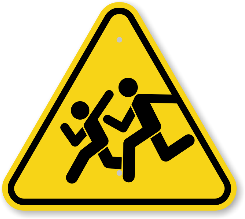 Watch For Children Road Crossing Sign Symbol - Major Key Alert (800x716)