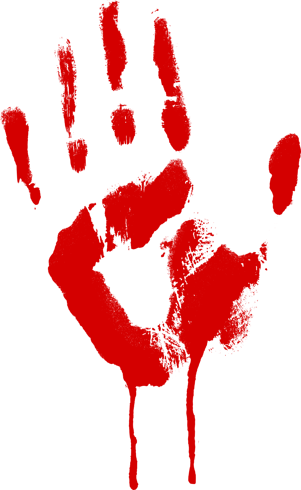 Free Photo Bloody Hand Print Photo, Photograph, Picture - Blood Hand Transparent Background (1200x1952)