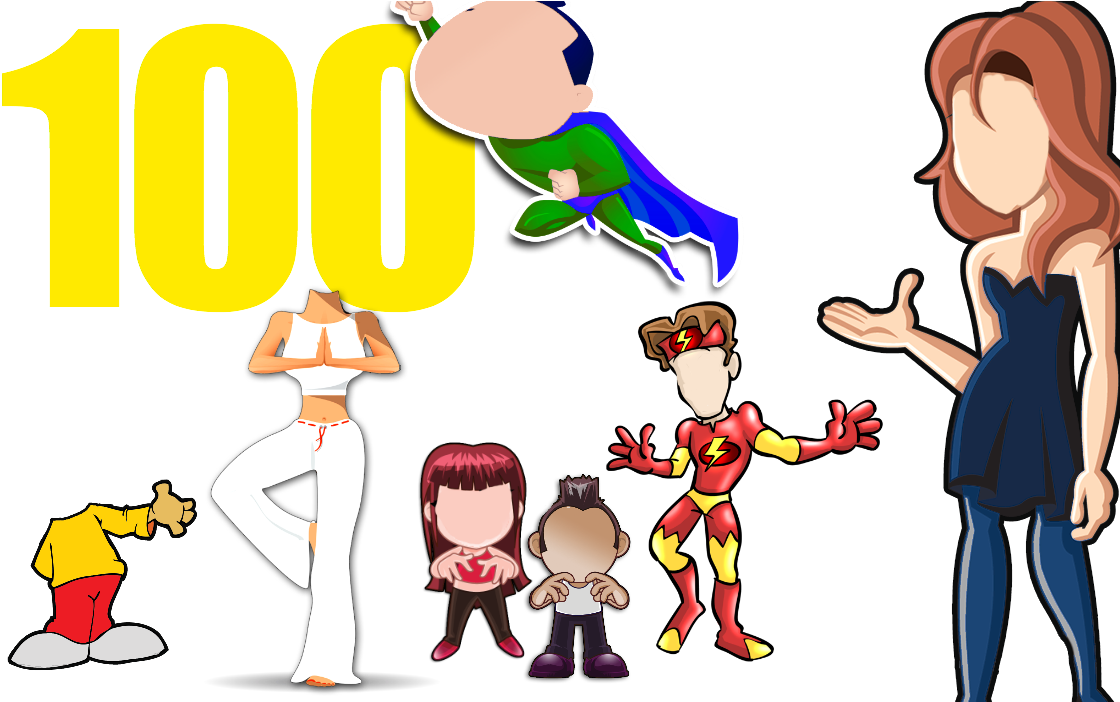 Create Your Own Character Logo Creator - Cartoon Bodies Without Heads (1148x701)