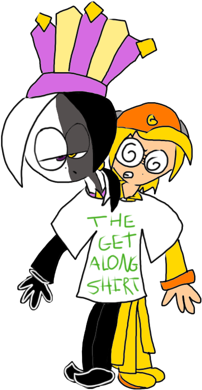 Get Along, You Two - Cartoon (800x800)