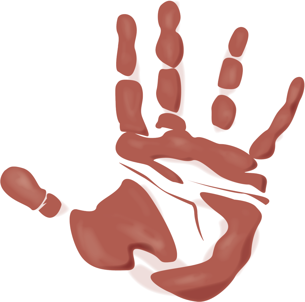 Kids Handprint Clipart Png - Supernatural Castiel Handprint (1280x1277)