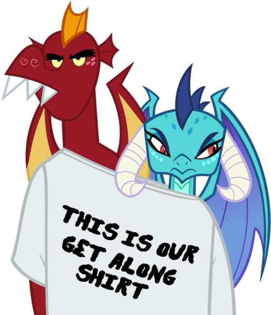 Queencold, Clothes, Dragon, Dragoness, Duo, Emble, - Clothing (600x654)