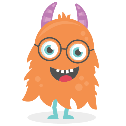 Tattoo This Nerdy Monster 25kb - Orange Monster Clip Art (432x432)