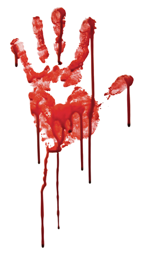 Toto, We're Not In Kansas Anymore - Blood Hand Print Png (512x512)