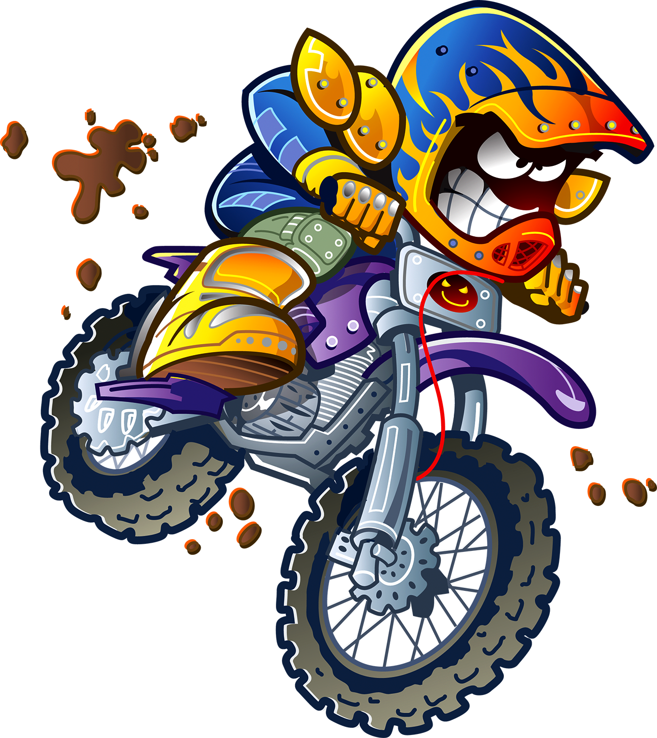 Motocross Motorcycle Clip Art - Motocross Motorcycle Clip Art (1300x1459)