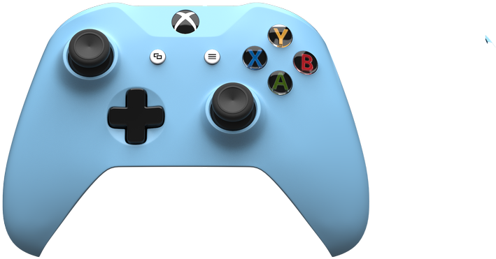 Xbox One Controller Clipart - Light Blue Xbox One Controller (1000x600)
