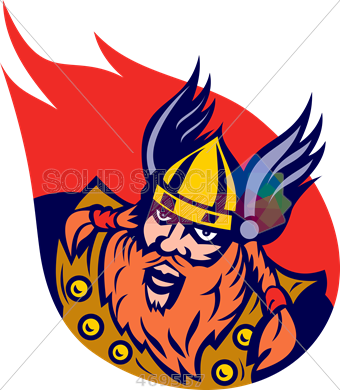 Stock Illustration Of Old Fashioned Cartoon Illustration - Vikingman (340x390)