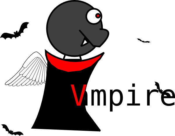 Vampire Clip Art - Halloween (600x465)