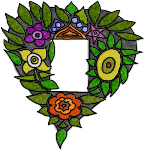 Felted Floral Heart Frame - Felted Floral Heart Frame (512x512)