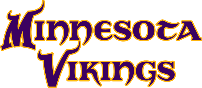 Majestic Minnesota Vikings Logo Pictures Wordmark National - Minnesota Vikings Logo Png (669x301)