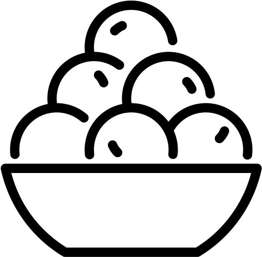 Outline Image Of Laddu (600x600)