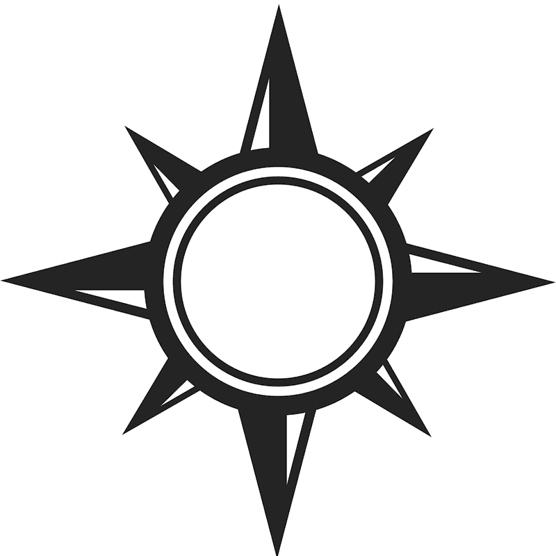 Round Compass Rubber Stamp - Anchor Logo (800x800)