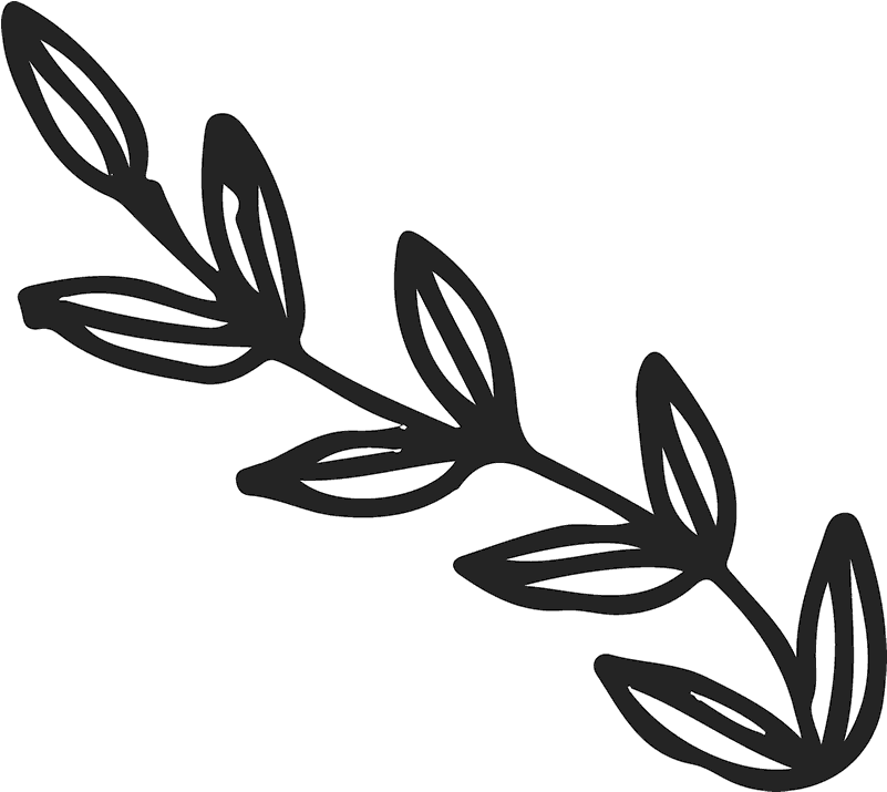 Bold Leaves On Branch Rubber Stamp - Bold Leaves On Branch Rubber Stamp (800x800)