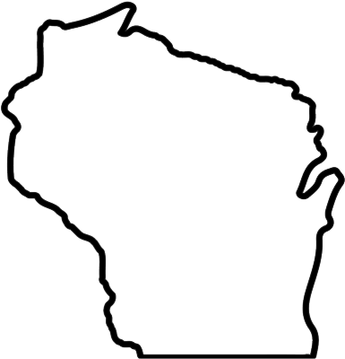 Wisconsin Outline Rubber Stamp - Wisconsin Outline Transparent (401x401)