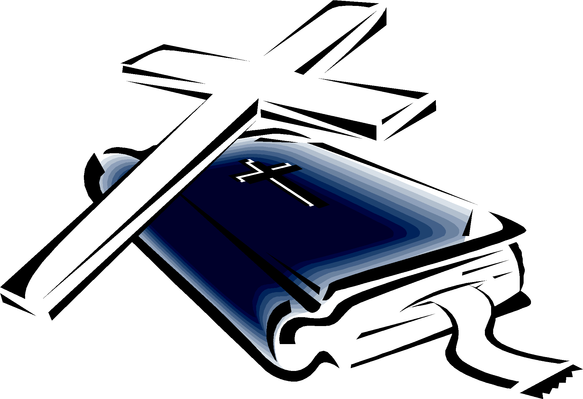 Open Bible With Cross Clip Art - Baptist Church Clip Art (1973x1351)