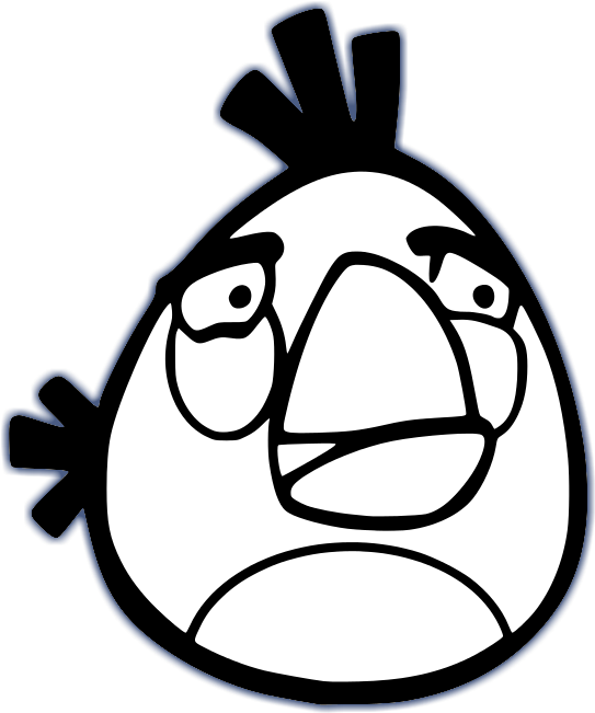 Free Svg Files - Angry Birds White Bird (611x752)