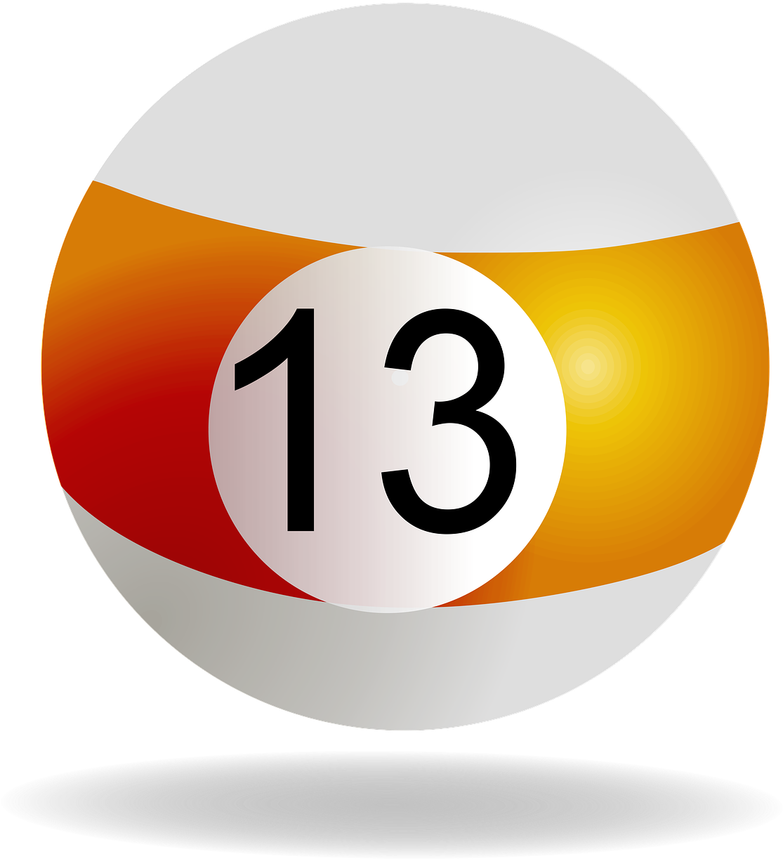 Billiard Ball Orange 13 Pool - University Of The Third Age (1235x1280)