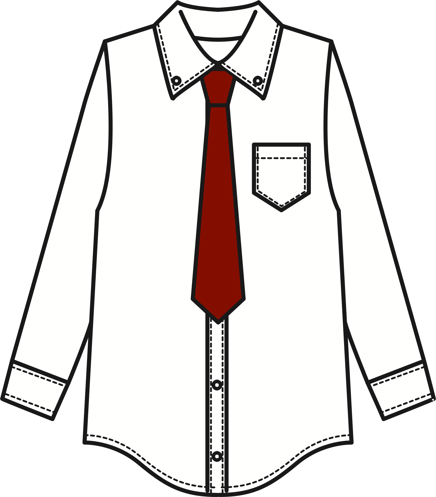 T-shirt Necktie Tie Clip Clip Art - T-shirt Necktie Tie Clip Clip Art (1693x1929)