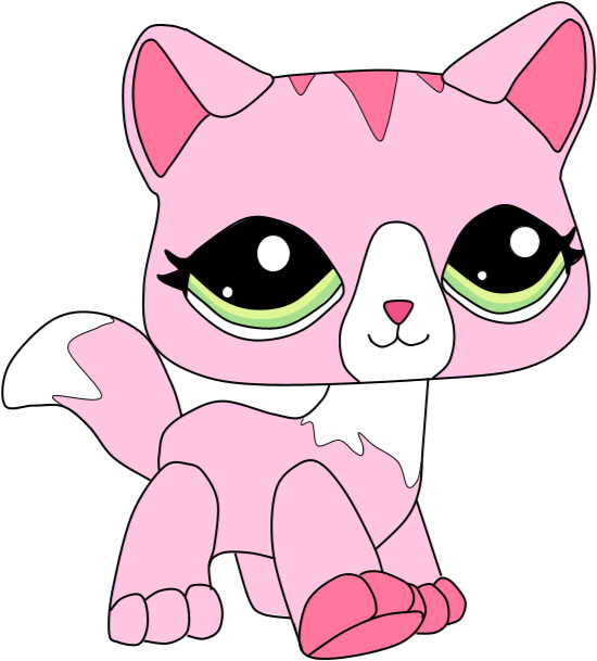 Photo - Lps Pink Cat Png (613x738)