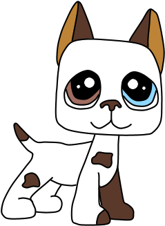 The Rest Of My Lps Clipart - Lps Great Dane Draw (391x352)